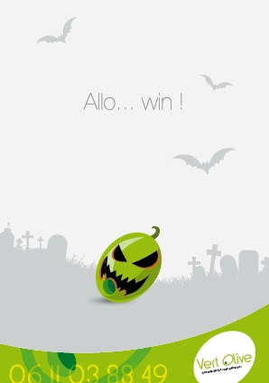 Illustration Halloween 1 Olive-potiron + jeu de mots Allo-Win